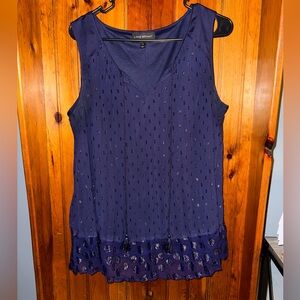 Lane Bryant purple sleeveless‎ blouse size 14